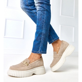 Zapatos Karino ante beige 3