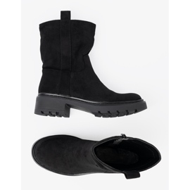 Shelvt Botines elegantes con una suela gruesa y negra negro 4