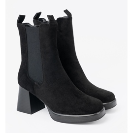 Shelvt Botas elegantes en el poste con inserciones flexibles negro 3