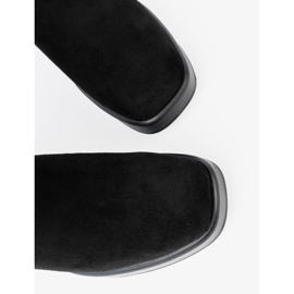 Shelvt Botas elegantes en el poste con inserciones flexibles negro 1
