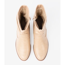 Shelvt Botas de color beige cómodas con volantes 4