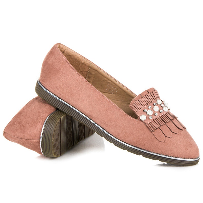 Mocasines con adorno rosa 1