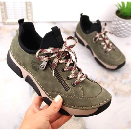 Cómodos zapatos Rieker W RKR610 verde 5