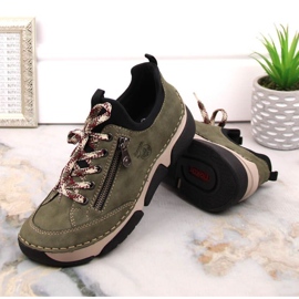 Cómodos zapatos Rieker W RKR610 verde 9