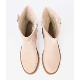 Shelvt Botas beige ligeras modernas con un corte simple 4