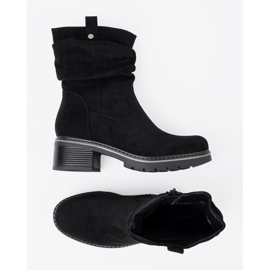 Shelvt Botas negras para mujeres con ceño decorativo negro 4