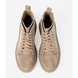 Shelvt Trabajadores beige con corazón y una suela gruesa 4