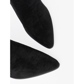Shelvt Elegantes botas negras con acento de joyería negro 1 Shelvt Elegantes botas negras con acento de joyería negro 1