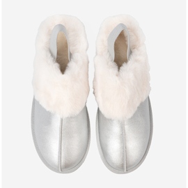 Shelvt Botas de nieve de plata con pelaje y plataforma 3