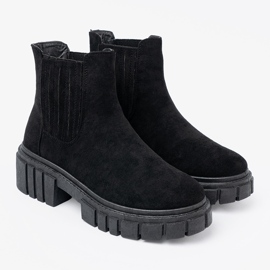 Shelvt Botas negras elegantes en la plataforma negro 2