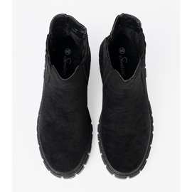 Shelvt Botas negras elegantes en la plataforma negro 3