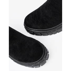 Shelvt Botas negras elegantes en la plataforma negro 5