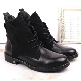 Botines de tacón plano con aislamiento Potocki W WOL88C, negro 11
