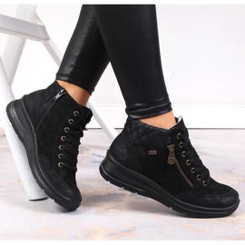 Botas impermeables con aislamiento de cuero Rieker W RKR567 negro 23