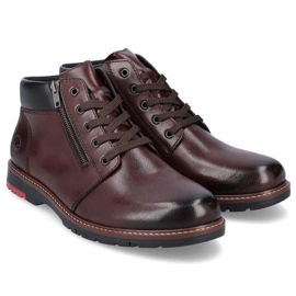 Botas cómodas de piel con aislamiento de lana Rieker M RKR625 marrón 23
