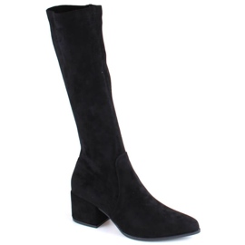 Sergio Leone W SK426 Botas de tacón alto de ante cálido negro 8