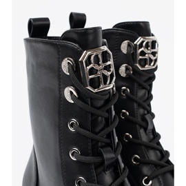 Shelvt Bolsas de cordones negros con decoración de metal 1