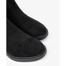 Shelvt Botas negras con una hebilla de talón estable negro 5