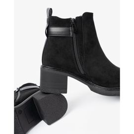 Shelvt Botas negras con una hebilla de talón estable negro 1