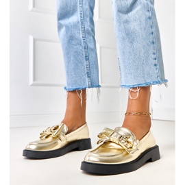 Mocasines dorados con arco y oso de peluche Teriwa 1