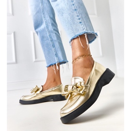 Mocasines dorados con arco y oso de peluche Teriwa 2