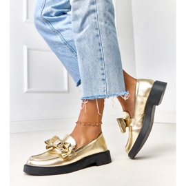 Mocasines dorados con arco y oso de peluche Teriwa 3
