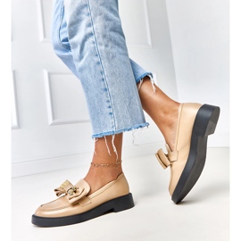 Mocasines beige con arco y oso de Teriwa 3