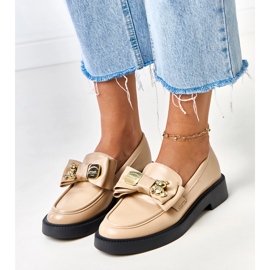 Mocasines beige con arco y oso de Teriwa 4