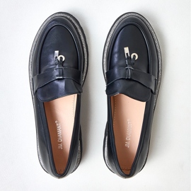 Mocasines negros con decoración y circonio cúbico 4