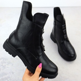 Botas de jezzi aisladas en MR2501-4 JEZ454A negro 1 Botas de jezzi aisladas en MR2501-4 JEZ454A negro 1