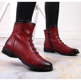 Jezzi W JEZ52G Botines aislantes con adornos, rojo 9