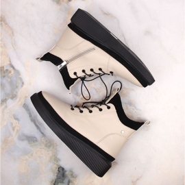 Filippo W PAW482 botas de plataforma de piel con aislamiento beige blanco 15