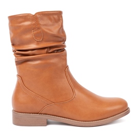 Shelvt COMENTE BOTAS DE CARAMELO CON RUFFLES 3