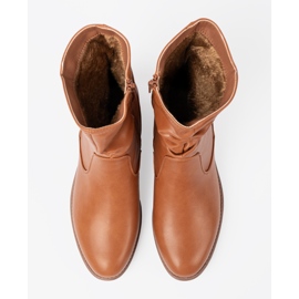 Shelvt COMENTE BOTAS DE CARAMELO CON RUFFLES 4
