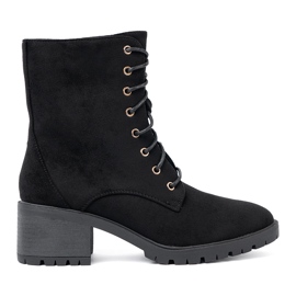 Shelvt Botas negras cómodas con un dedo redondo negro 2