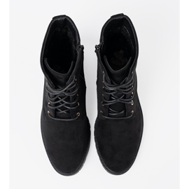 Shelvt Botas negras cómodas con un dedo redondo negro 4