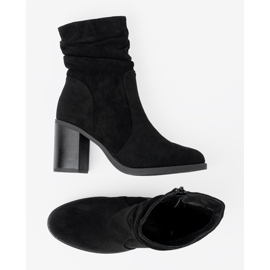 Shelvt Elegantes botas negras en un pilar con una parte superior arrugada negro 5