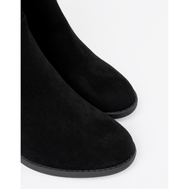 Shelvt Elegantes botas negras en un pilar con una parte superior arrugada negro 1