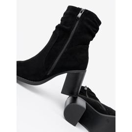 Shelvt Elegantes botas negras en un pilar con una parte superior arrugada negro 2