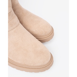 Shelvt Elegantes botas jsnobeżowe con hebillas decorativas 1
