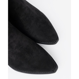 Shelvt Botas de mujer negra con un corte clásico negro 1