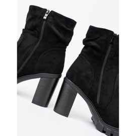 Shelvt Botas negras elegantes con una parte superior arrugada negro 2