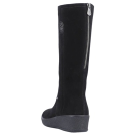 Botas impermeables de nobuck con aislamiento de lana de oveja Rieker W R237 negro 14