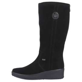 Botas impermeables de nobuck con aislamiento de lana de oveja Rieker W R237 negro 15