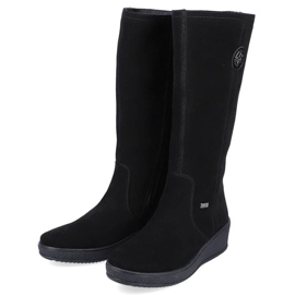 Botas impermeables de nobuck con aislamiento de lana de oveja Rieker W R237 negro 16