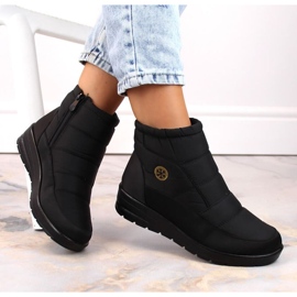 Botas de nieve con cuña News W EVE437A negro 9