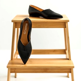 Marco Shoes Ballerinas de mujeres negras Marco 1285 con un corte negro 2 Marco Shoes Ballerinas de mujeres negras Marco 1285 con un corte negro 2