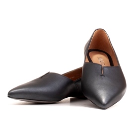 Marco Shoes Ballerinas de mujeres negras Marco 1285 con un corte negro 5
