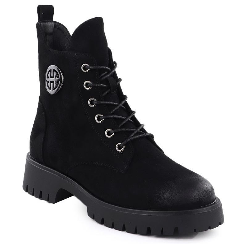 Botas aisladas de Potocki negro de gamuza Z25-SZ12672 1