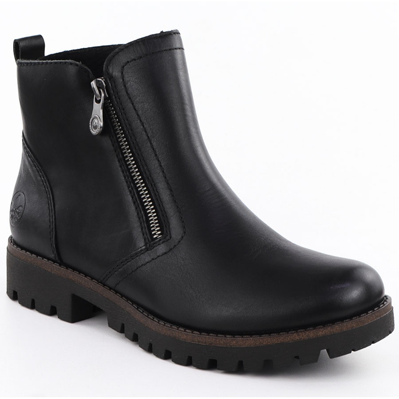 Botas de cuero para mujeres Black Rieker 78556-00 1